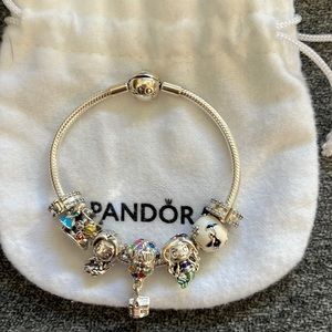 Newly used condition Disney pandora charm bracelet